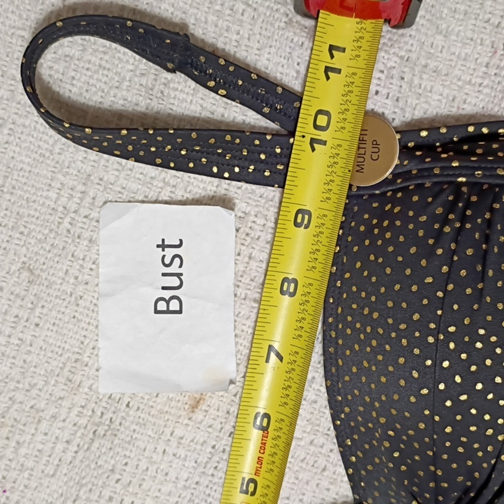 NWT Nip Tuck Swimsuit One Piece Black And Gold Multi Fit Cup Women's Size 4 - Picture 7 of 11